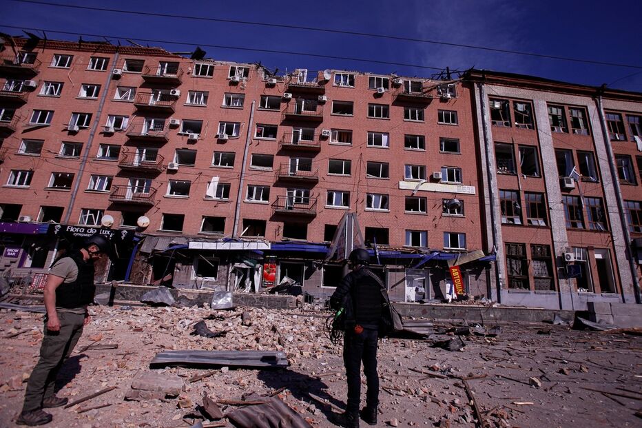 zonas residenciais, destruição, Ucrânia
