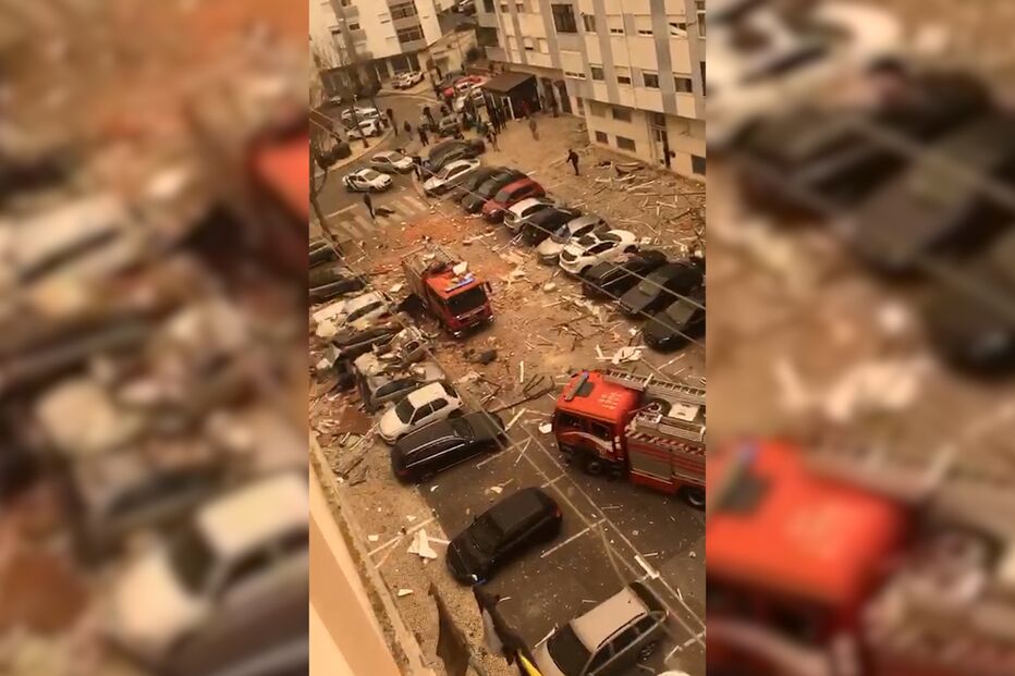 Imagens impressionantes mostram bombeiro ferido e destruição após explosão em prédio na Amadora