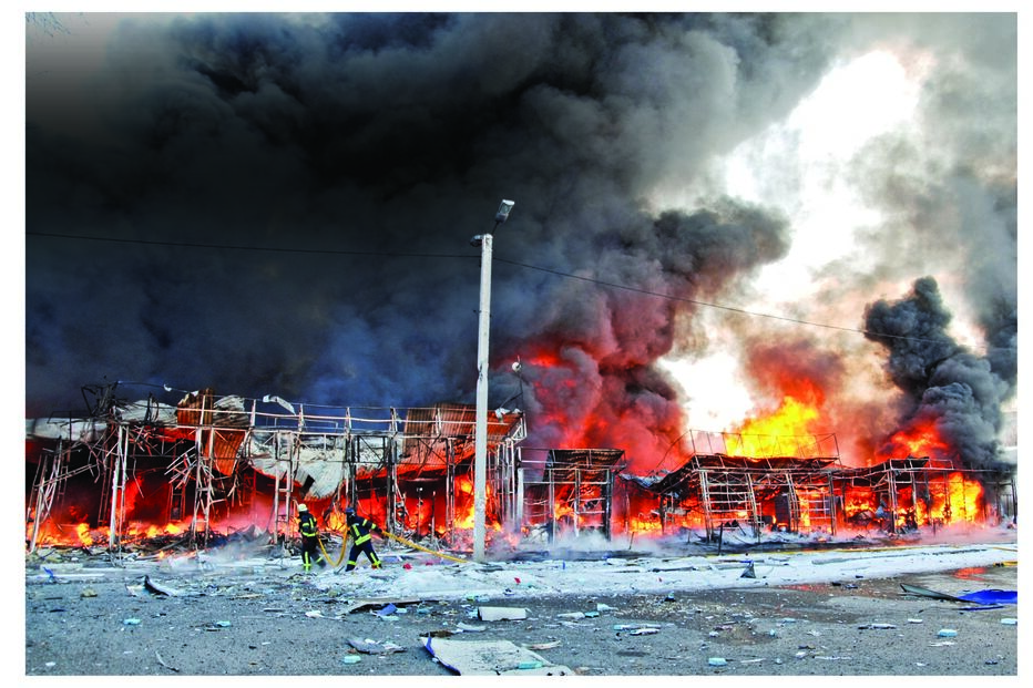 Ucrânia, destruição, guerra