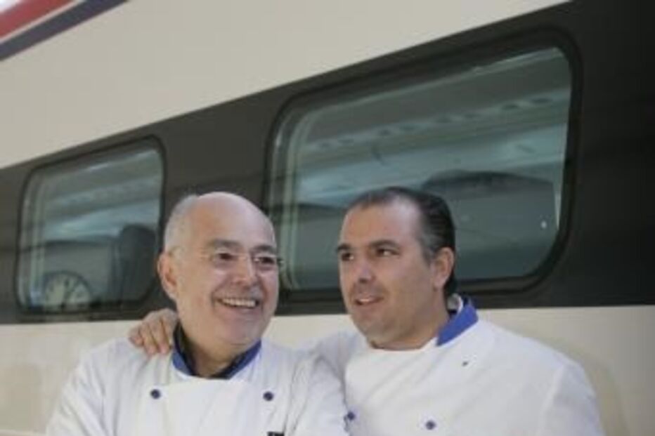 Michel da Costa com o filho, Olivier