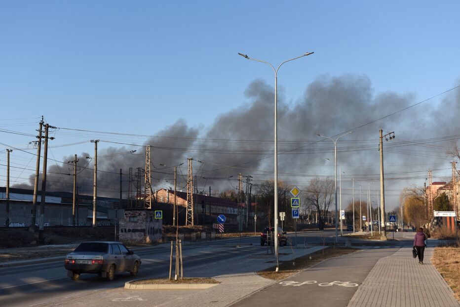 ataque, bombardeamento, ucrânia, Lviv