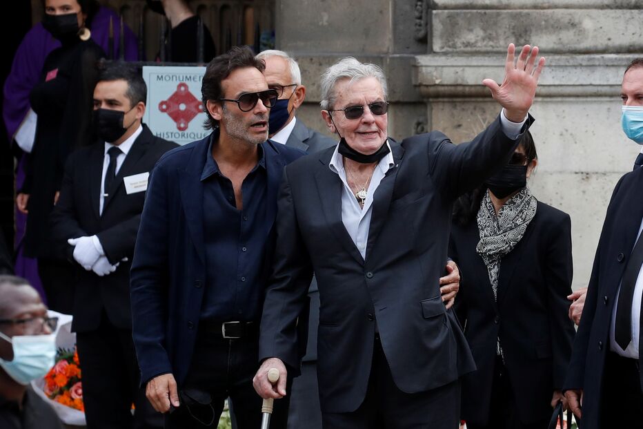 Alan Delon e o filho Anthony Delon