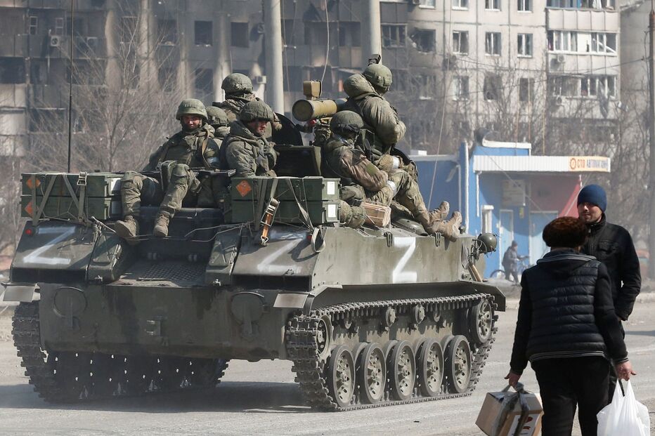 Tropas russas em Mariupol