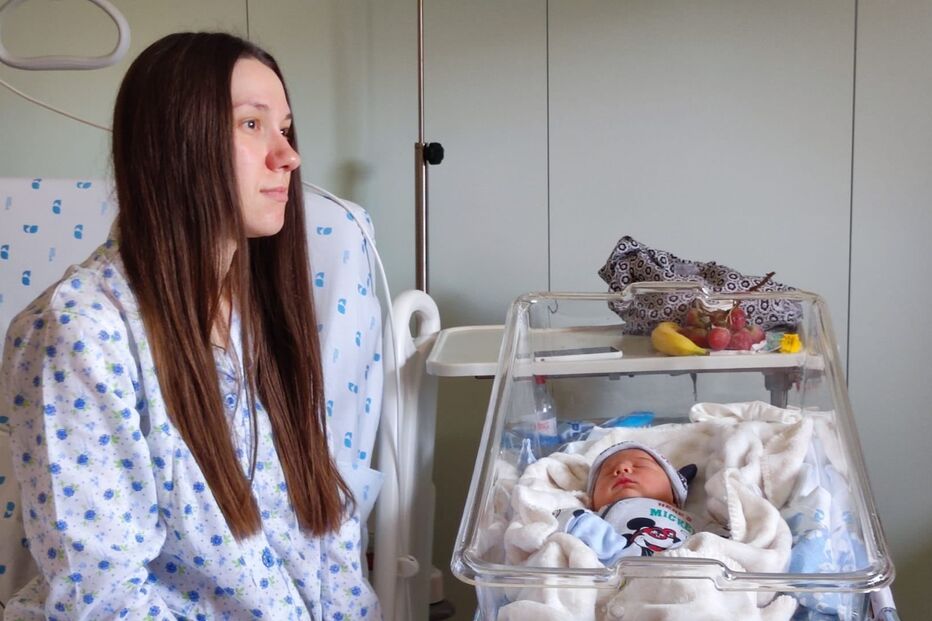 bebé, nascimento, ucraniana, Daniel, bebé, refugiados