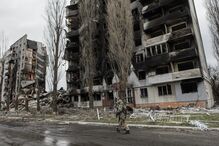 destruição, ucrânia, Borodyanka, guerra	