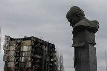 destruição, ucrânia, Borodyanka, guerra, casas	