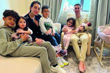 Cristiano Ronaldo e Georgina Rodríguez com os filhos