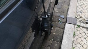 Carros, motas e contentores do lixo vandalizados em Alcântara no fim de semana de Páscoa