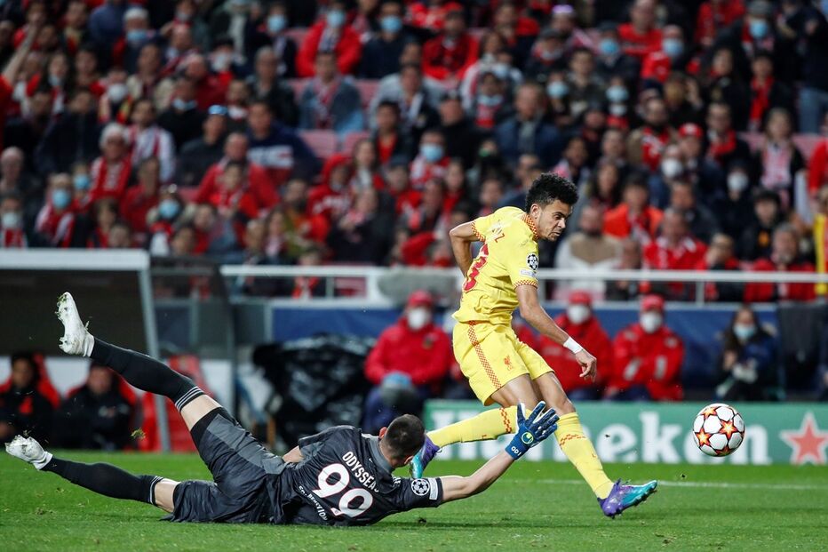 luis díaz, liverpool, benfica, liga dos campeões