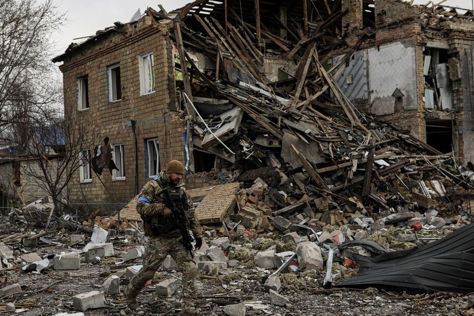 destruição, ucrânia, Borodyanka, guerra, casas