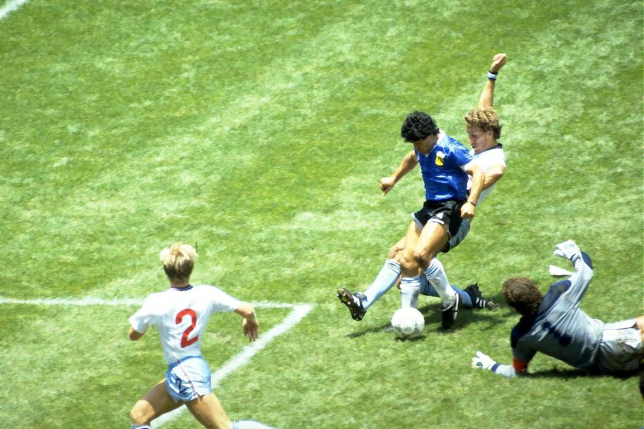 Maradona no Mundial de 1986, no México