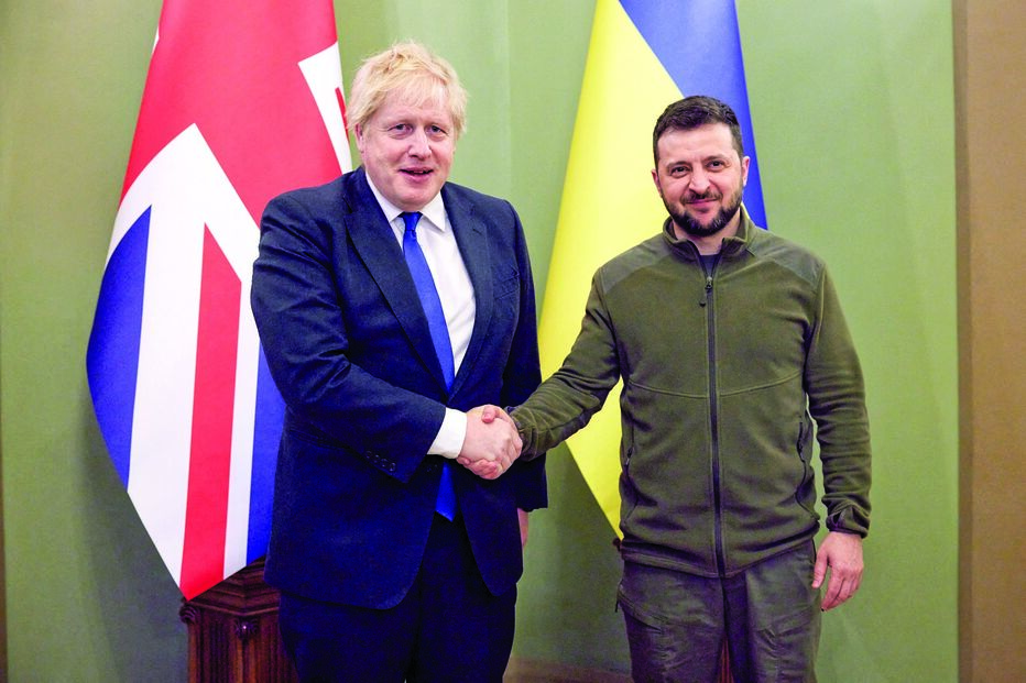Boris Johnson, Volodymyr Zelensky, Kiev, Ucrânia