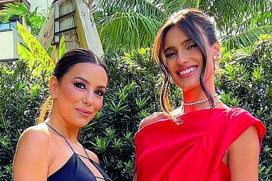 Eva Longoria com a modelo Isabela Grutman