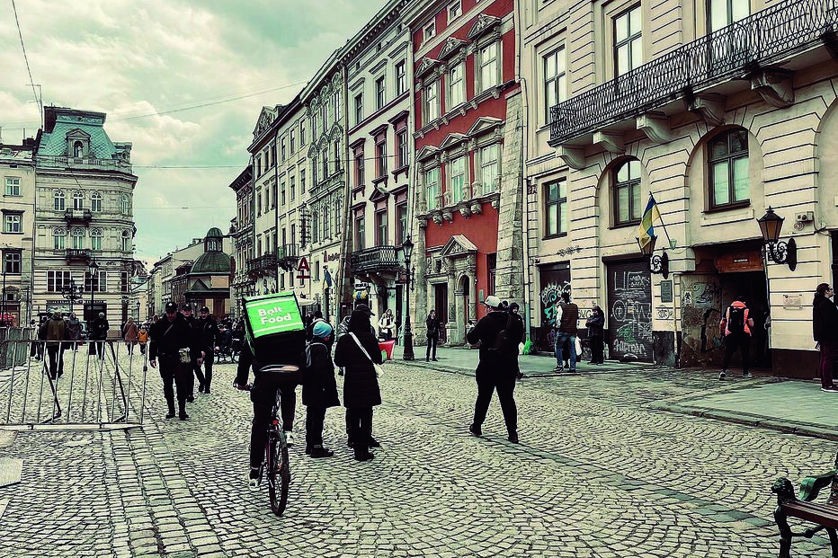 Lviv, pessoas, normalidade, Ucrânia