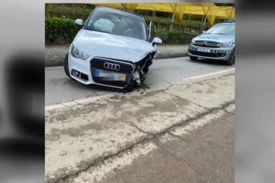 Choque frontal fere menina junto a escola em Guimarães