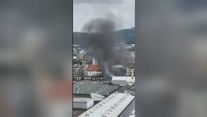 Incêndio deflagra na Fábrica 'Confiança' em Braga