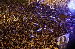Festejos dos adeptos do FC Porto	