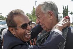 Marcelo Rebelo de Sousa com o primeiro-ministro de Timor-Leste Taur Matan Ruak