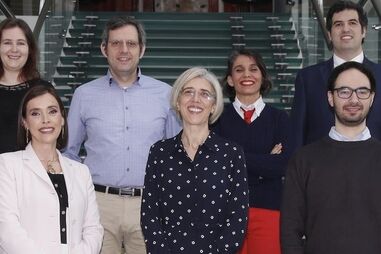 Os sete co-autores do livro