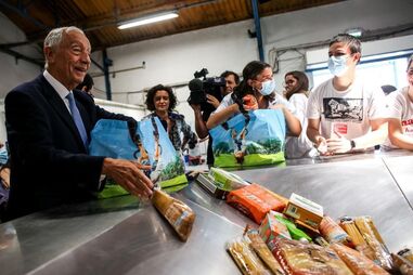 Marcelo Rebelo de Sousa, Banco Alimentar, recolha de alimentos, voluntários