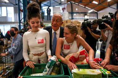 Marcelo Rebelo de Sousa, Banco Alimentar, recolha de alimentos, voluntários