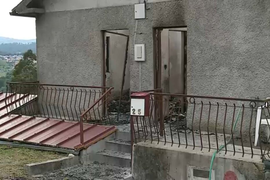 casa, incêndio, Guimarães