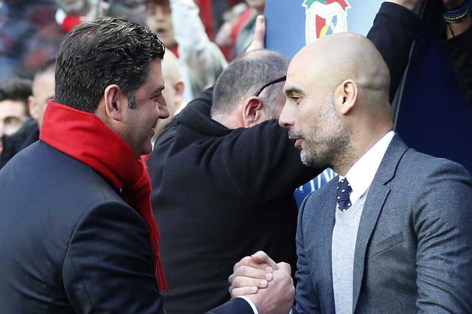 Rui Vitória e Pep Guardiola