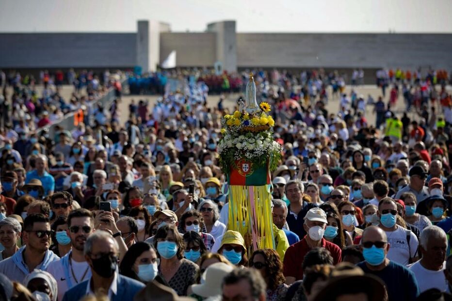 peregrinos no Santuário