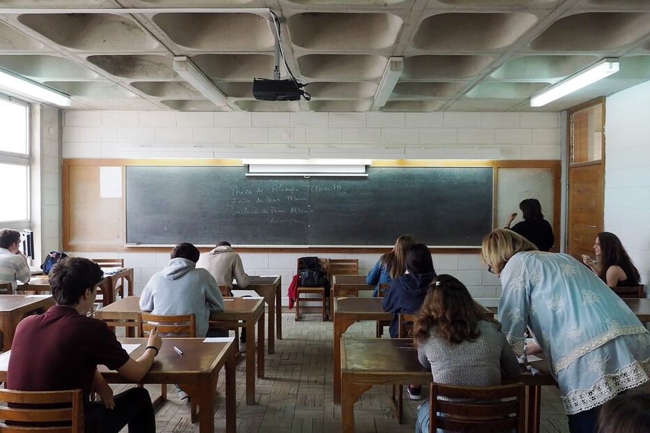 sala de aula, professor, alunos