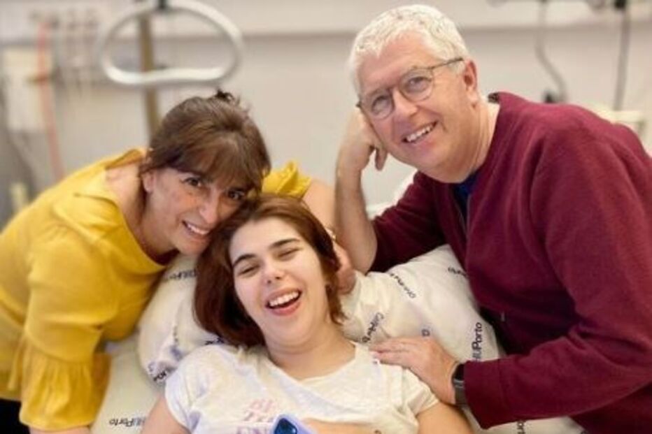 Mário Augusto com a mulher e a filha Rita 