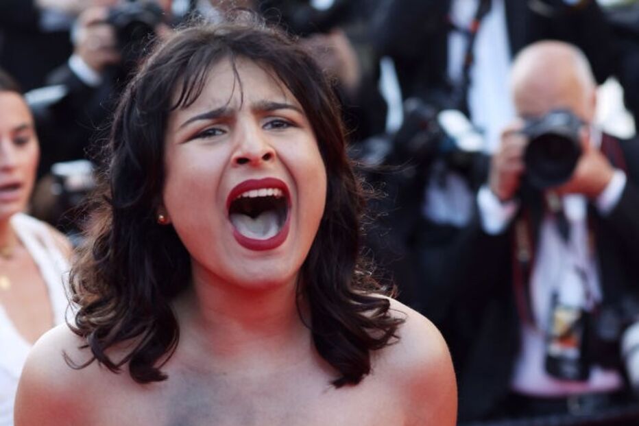 Protesto em Cannes