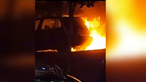 Incêndio destrói quatro carros em Agualva-Cacém