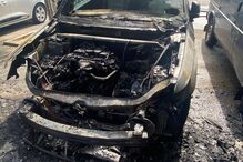 carros, fogo, destruição, Sacavém