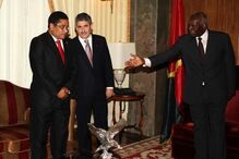 José Eduardo dos Santos, Luís Filipe Vieira e Eusébio