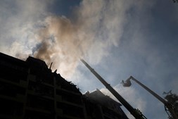 Madrugada de explosões em Kiev