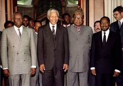 José Eduardo dos Santos, Nelson Mandela, Sese Seko e Joaquim Chissano