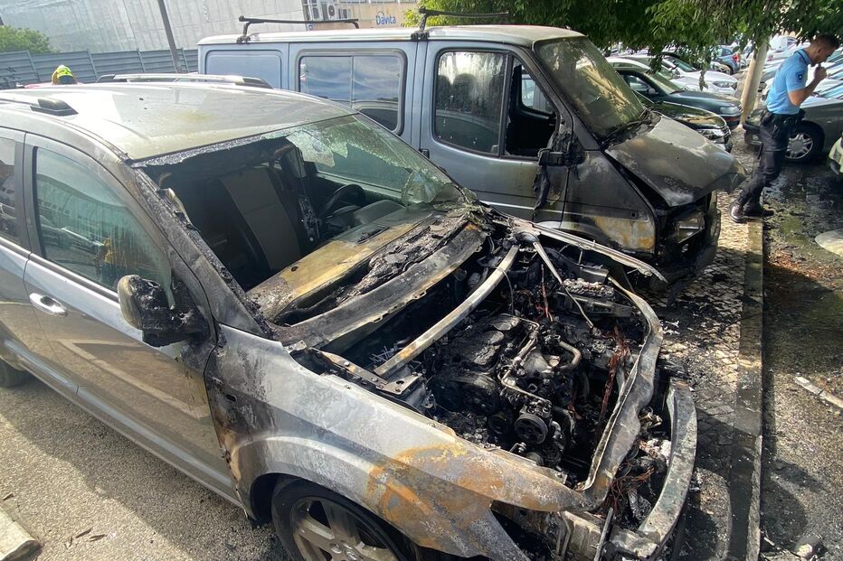 carros, fogo, destruição, Sacavém