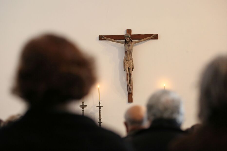 igreja, cruxifixo, cristo