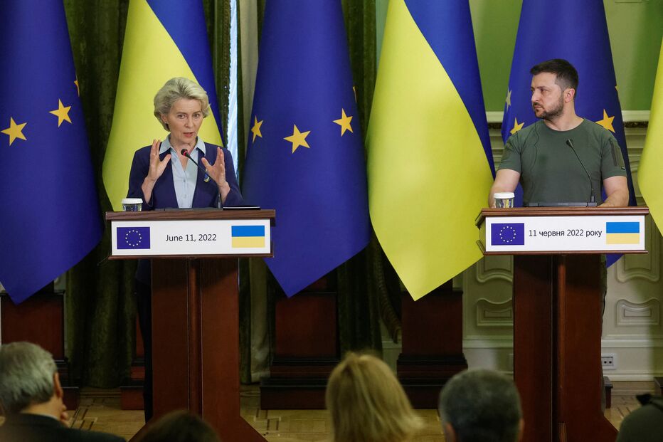  Ursula Von der Leyen na Ucrânia com Zelensky