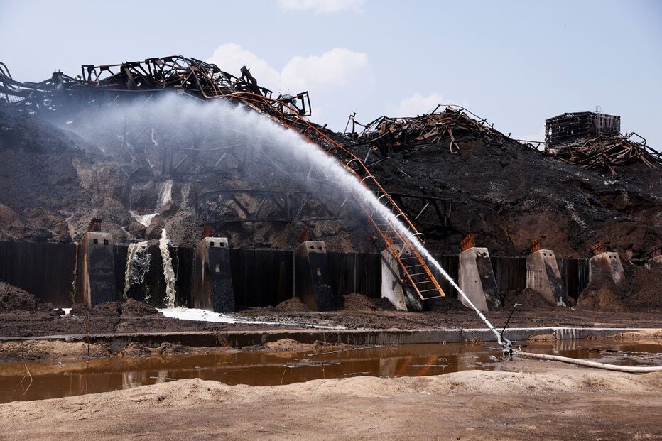 Terminais bombardeados Mykolaiv