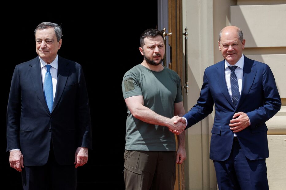  Olaf Scholz e Volodymyr Zelensky 