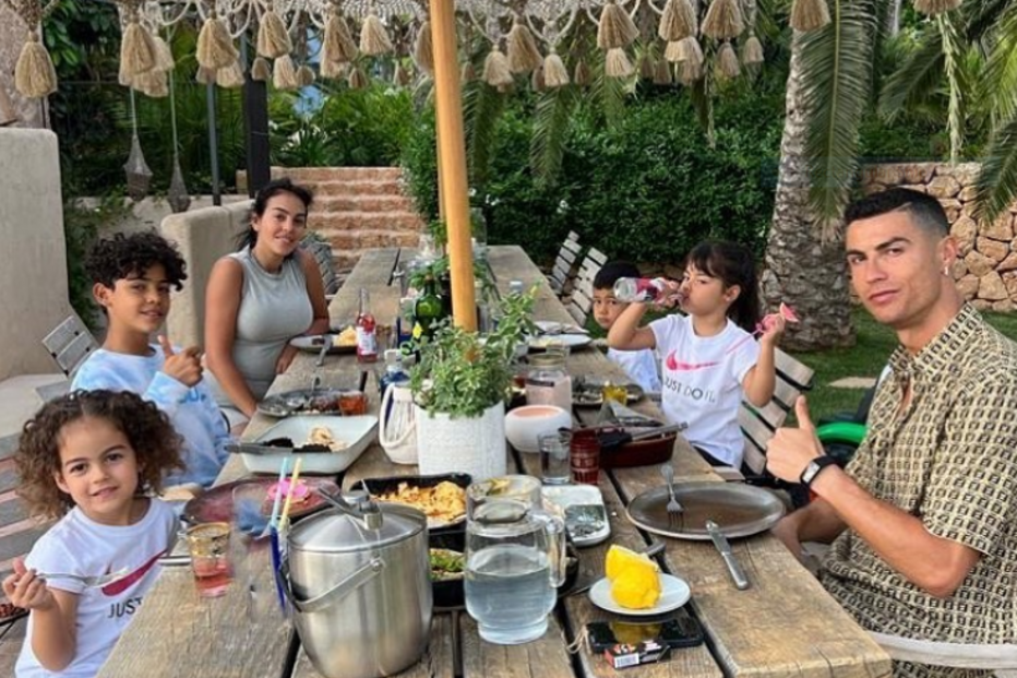 Cristiano Ronaldo com a família em Maiorca