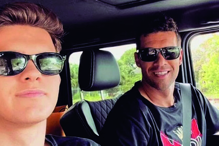 Michael Ballack e filho