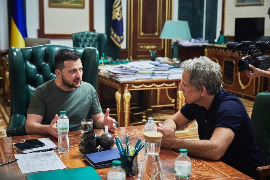 Ben Stiller e Volodymyr Zelensky