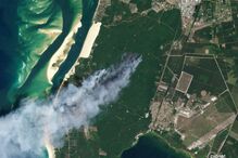 A comuna de La Teste-de-Buch, em Girona, França. Imagem registada a 13 de julho