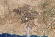 Os incêndios em Melambes, na Ilha de Creta, Grécia. Imagem registada a 16 de julho