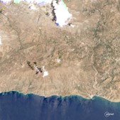 Os incêndios em Melambes, na Ilha de Creta, Grécia. Imagem registada a 14 de julho