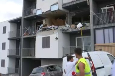  Explosão de gás, habitação, madeira, machico
