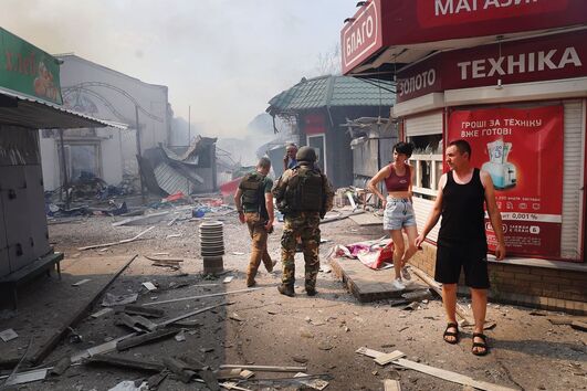 Guerra na Ucrânia, Slovyansk, rockets russos