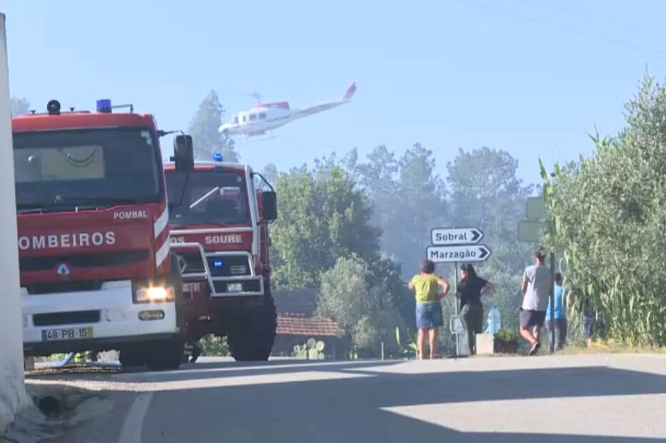 fogo, pombal, 152 operacionais, 11 meios aéreos 